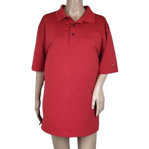 Jack Nicklaus Stay Dri Men's L Red Lightweight Golf Athletic Polo Shirt